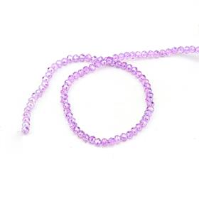 6 mm Lila Kristal Cam Boncuk