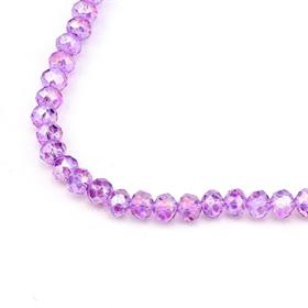 Toptan 50 Dizi 6 mm Lila Kristal Cam Boncuk