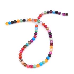 6 mm Parlak Akik Dizi Boncuk Mix