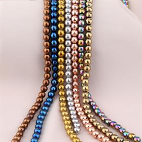 6 mm Parlak Hematit Boncuk