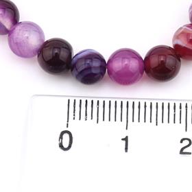 6 mm Parlak Mor Akik Taşı Dizi Boncuk