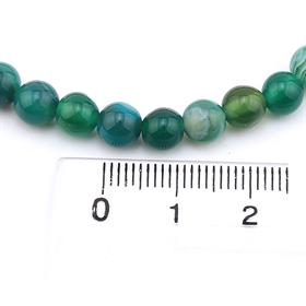 6 mm Parlak Yeşil Akik Taşı Dizi Boncuk