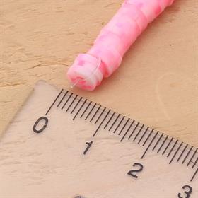 6 mm Pembe Benekli Fimo Boncuk