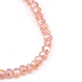 Toptan 50 Dizi 6 mm Pudra Pembe Kristal Cam Boncuk
