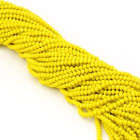 6 mm Sarı Mat Kristal Cam Boncuk