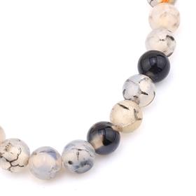 6 mm Şeffaf Kahverengi Parlak Akik Taşı Dizi Boncuk