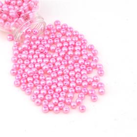 6 mm Şeker Pembe Cam inci Boncuk 100 adet