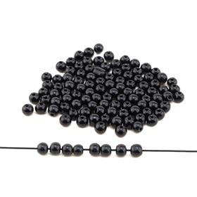 6 mm Siyah Cam inci Boncuk 100 adet