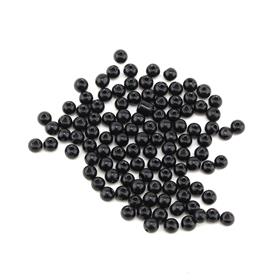 6 mm Siyah Cam inci Boncuk 100 adet