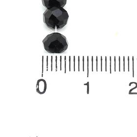 6 mm Siyah Kristal Cam Boncuk