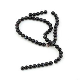 6 mm Siyah Kuvars Taşı Boncuk