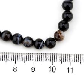 6 mm Siyah Kuvars Taşı Boncuk