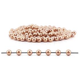 6 mm Sütlü Kahve Cam inci Boncuk 100 adet