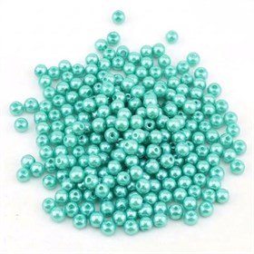 6 mm Su Yeşili Cam inci Boncuk 100 adet