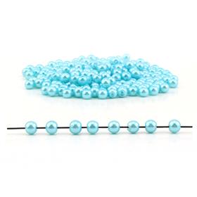 6 mm Turkuaz Cam inci Boncuk 100 adet