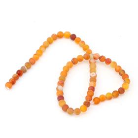 6 mm Turuncu Mat Akik Boncuk