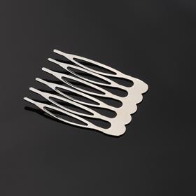 6 Taraklı Metal Toka Aparatı Gümüş