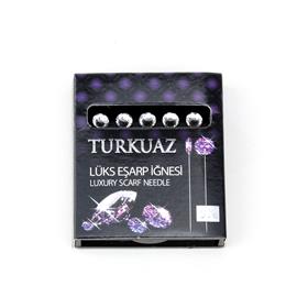 5li Kristal Taşlı Eşarp Şal İğnesi