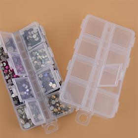 8 Bölmeli Kapaklı Küçük Taş ve Boncuk Kutusu