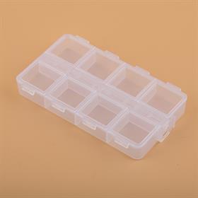 8 Bölmeli Kapaklı Küçük Taş ve Boncuk Kutusu