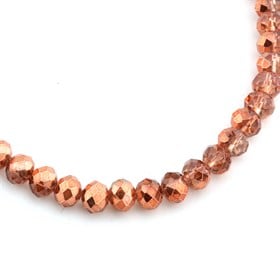 8 mm Bakır Renk Kristal Boncuk
