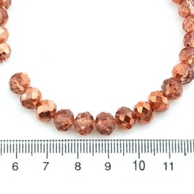 8 mm Bakır Renk Kristal Boncuk