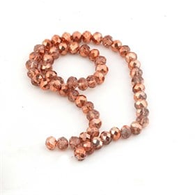 8 mm Bakır Renk Kristal Boncuk