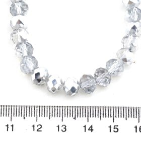 8 mm Gümüş Renk Kristal Boncuk