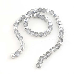 8 mm Gümüş Renk Kristal Boncuk