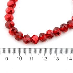 8 mm Kırmızı Kristal Boncuk
