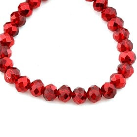 8 mm Kırmızı Kristal Boncuk