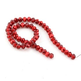 8 mm Kırmızı Kristal Boncuk