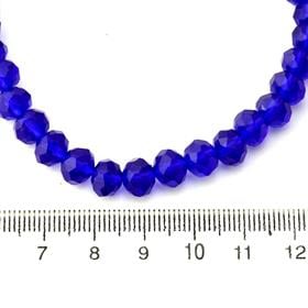 8 mm Lacivert Şeffaf Kristal Boncuk