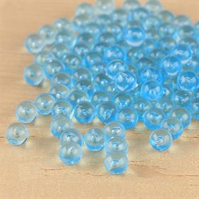 Açık Mavi Deliksiz Plastik Boncuk 6 mm