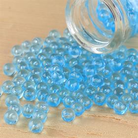 Açık Mavi Deliksiz Plastik Boncuk 6 mm