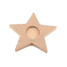Ahşap Yıldız Tealight Mumluk