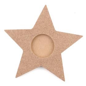 Ahşap Yıldız Tealight Mumluk