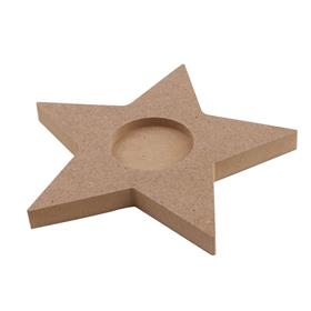 Ahşap Yıldız Tealight Mumluk