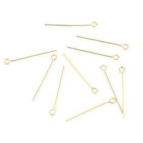 Altın Kaplama Halkalı Takı Çivisi 10 Adet