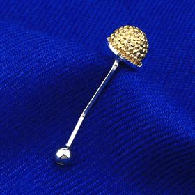 Altın Polyester Taşlı Eşarp Şal Klipsi