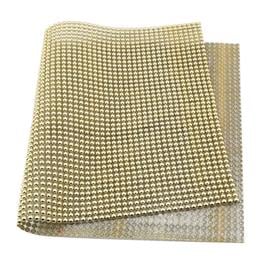 Altın Renk İncili Yapıştırma Mesh