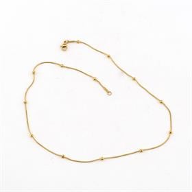 Altın Renk, Kararmaz Çelik, Toplu Kolye Zinciri 45 cm