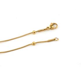 Altın Renk, Kararmaz Çelik, Toplu Kolye Zinciri 45 cm