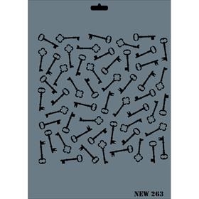 Anahtar Set Stencil Şablon 25X35 cm - Rich New 263