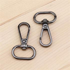 Anahtarlık Döner İstakoz Klips Siyah Nikel