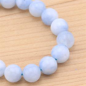 Aquamarin Görünümlü Kuvars Taşı Boncuk