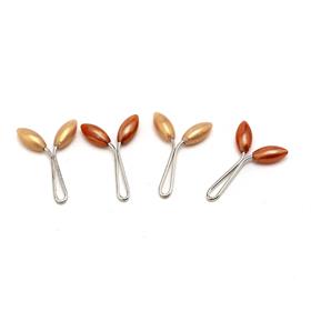 Arpa Taşlı Eşarp Şal Klipsi Ahşap Renkler 12 adet