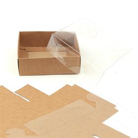 Asetat Kapaklı Kraft Kutu (10 adet)