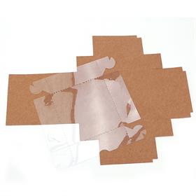 Asetat Kapaklı Kraft Kutu (10 adet)