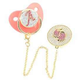 Ayak Figürlü, Zirkon Taşlı Emzik Askısı